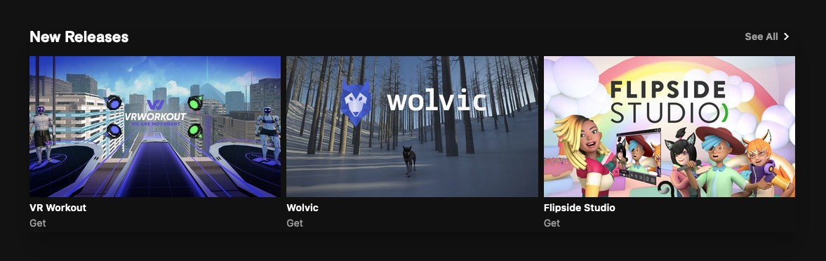 Wolvic in the Oculus App Store